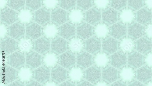 Soft green kaleidoscope pattern with subtle lines