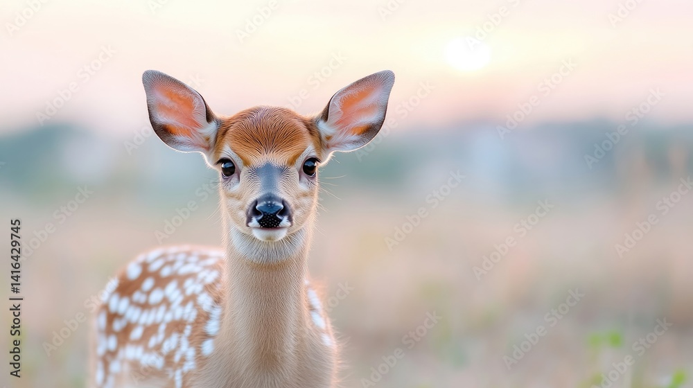 Fototapeta premium Fawn in golden light
