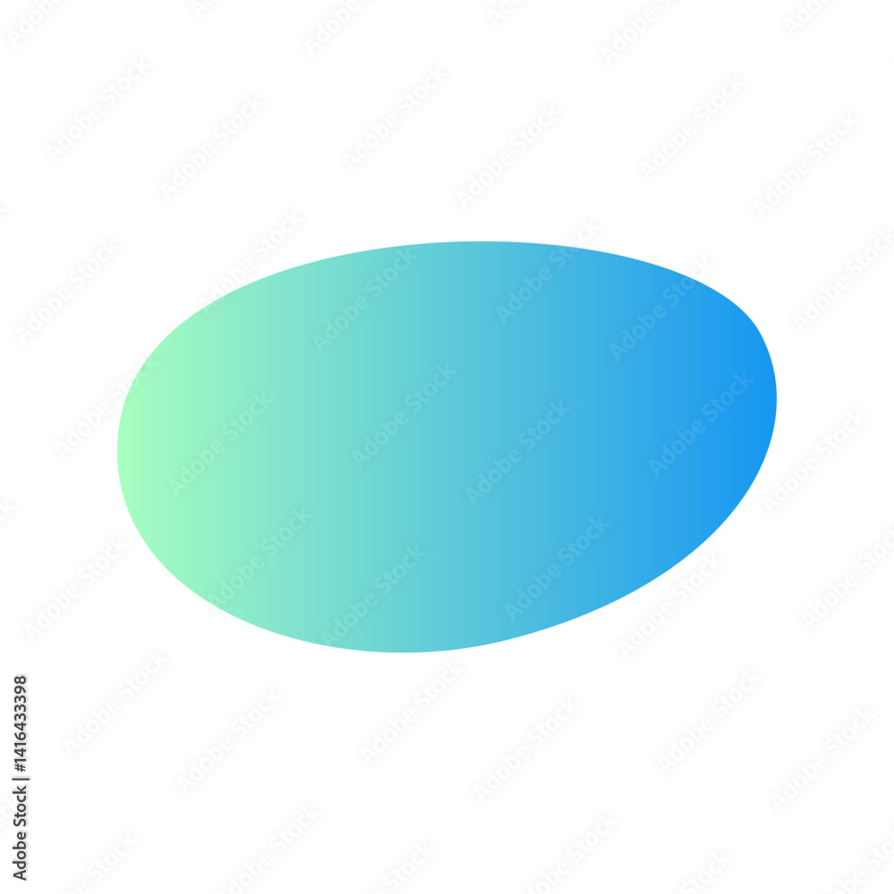 gradient oval shape in blue and green gradient oval shape in blue and green