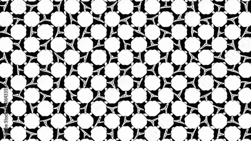 Cotton flower pattern in bold monochrome