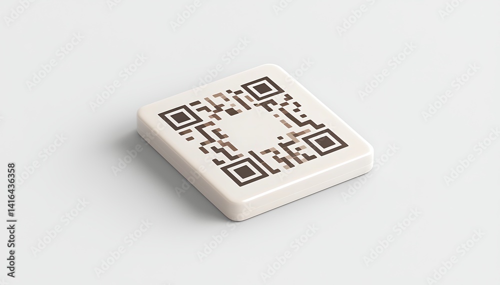 QR Code Mockup on White QR Code Mockup on White