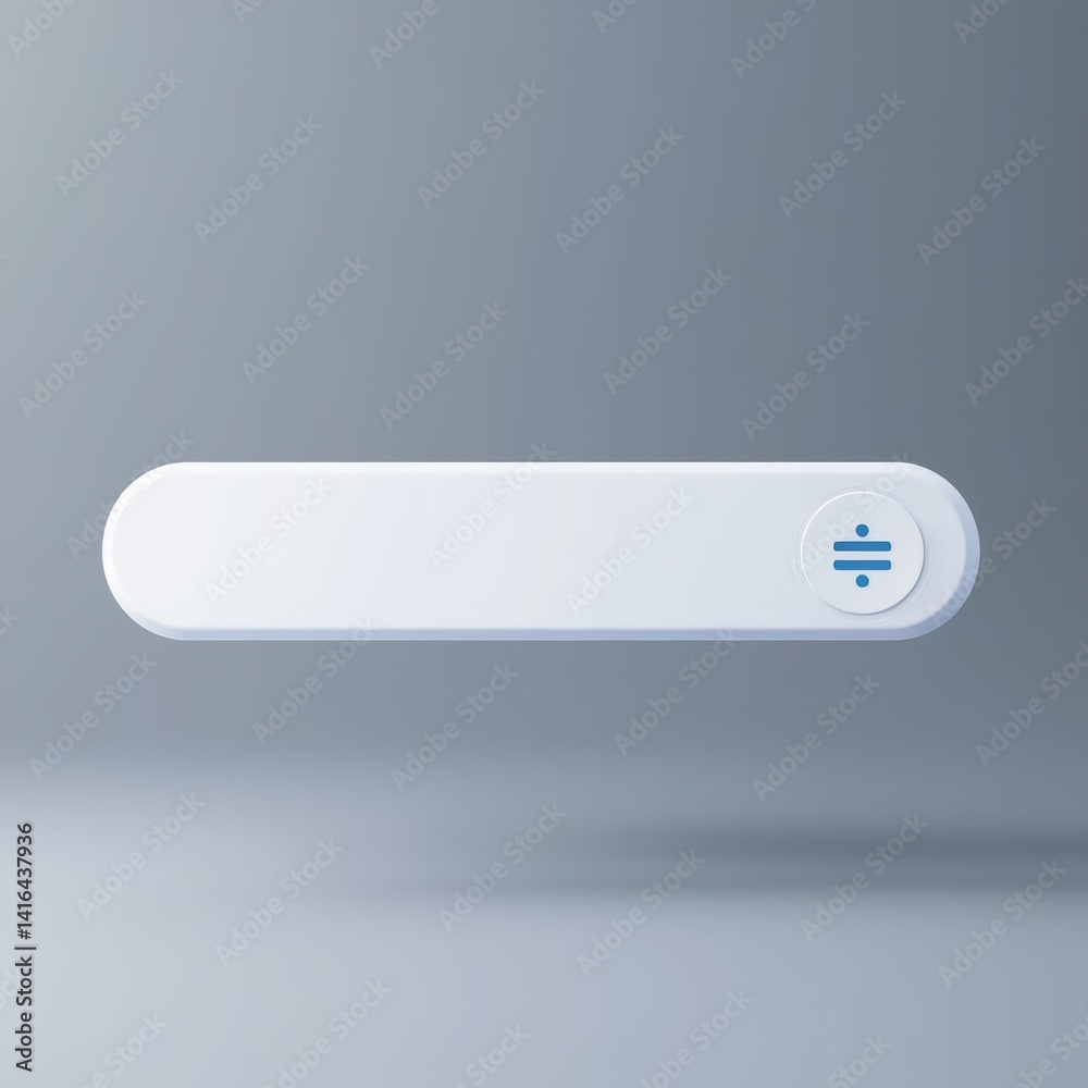 A sleek, minimalistic control panel with a calming design, featuring a button for adjusting settings, set against a soft gradient background. A sleek, minimalistic control panel with a calming design, featuring a button for adjusting settings, set against a soft gradient background.