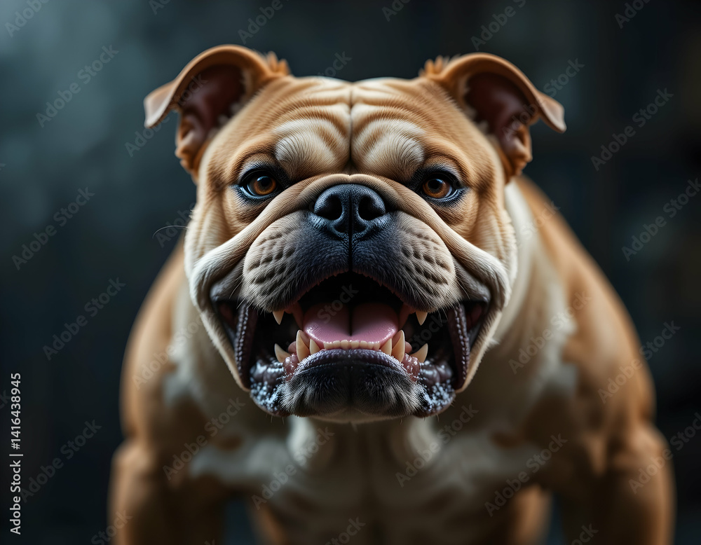 Close Up of Brown Dog with Open Mouth Showing Teeth Close Up of Brown Dog with Open Mouth Showing Teeth