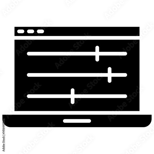 Greater Control Line Glyph Icon, Greater Control Icon – Settings, Management, Dashboard, Access Control Symbol