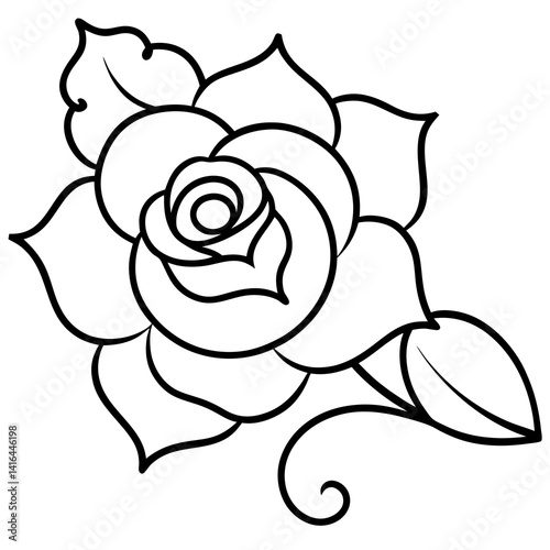 Elegant rose filigree edge AI design file, perfect for microstock, digital downloads, and creative graphic projects.