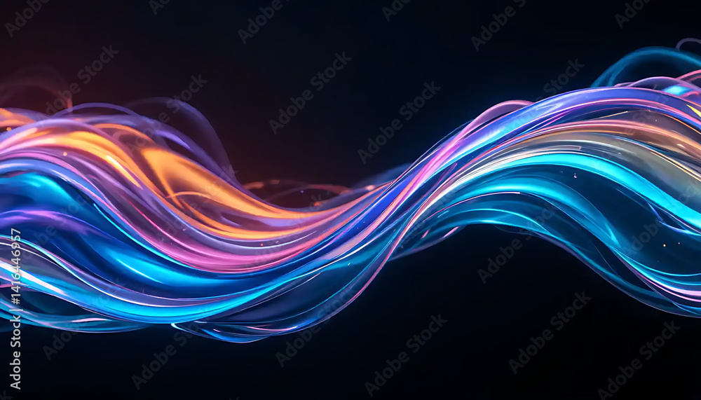 Obraz premium Colorful abstract wavy motion in pastel tones