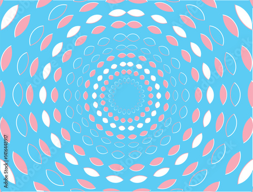 Transgender Flag Color Optical Illusion Background