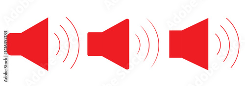 Speaker icon vector Volume sign. Loudspeaker icon vector. Silent and ring speaker icon set. Speaker icon vector. 