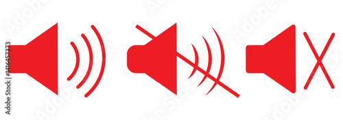 Speaker icon vector Volume sign. Loudspeaker icon vector. Silent and ring speaker icon set. Speaker icon vector. 