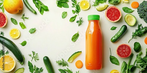 Healthy and delicious smoothie showcasing natural ingredients on a flat backdrop.