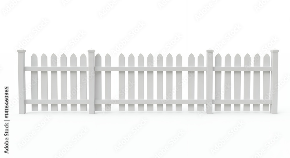 White picket fence design for residential use White picket fence design for residential use