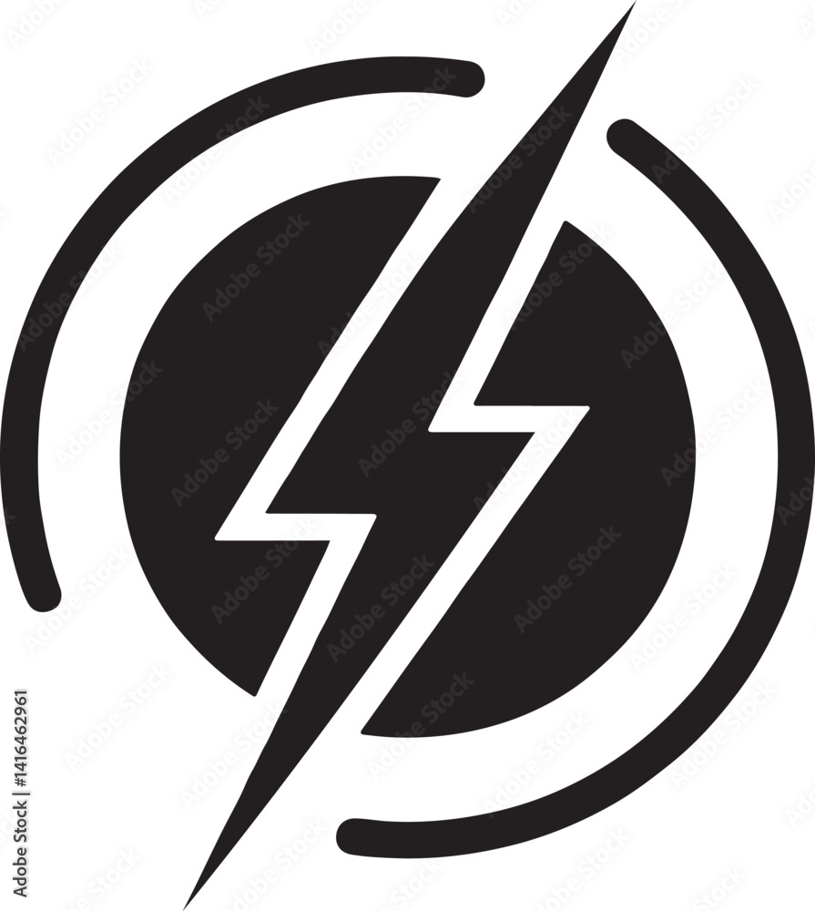 Lightning bolt icon vector silhouette design illustration Lightning bolt icon vector silhouette design illustration