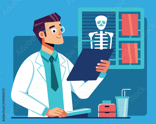 Doctor Examining X.ray. Healthcare and Medical Diagnosis