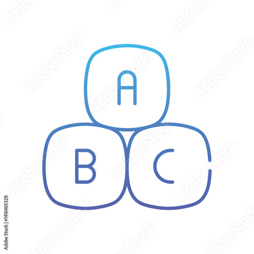 Alphabet Cubes Vector icon