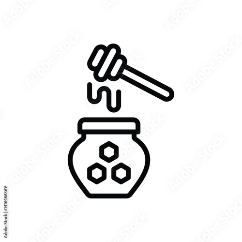 Black line icon for honey