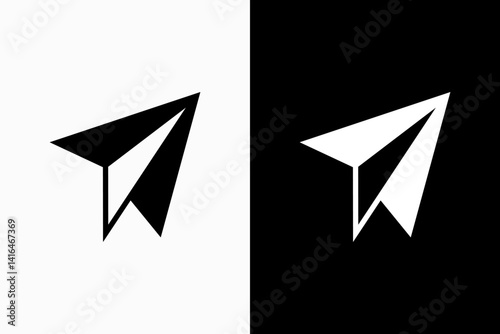 paper plane logo design vector