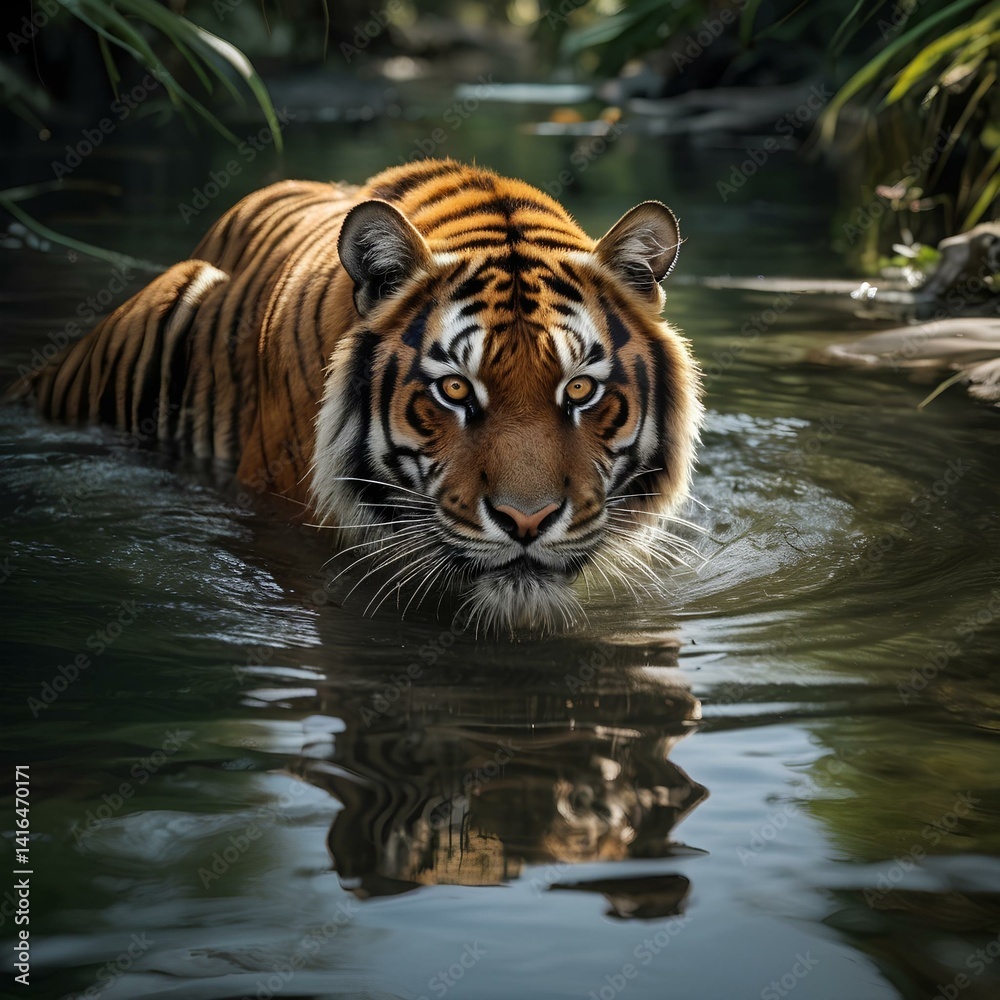 Fototapeta premium tiger in water