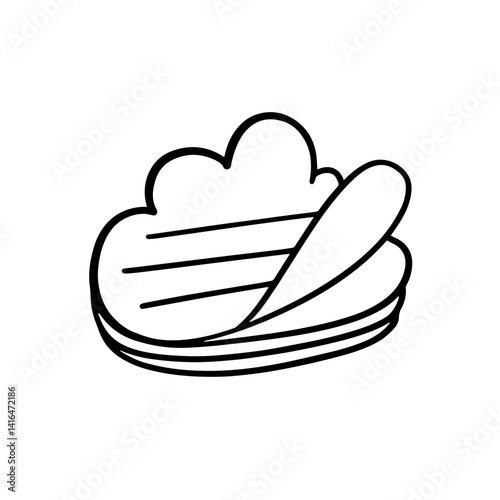 A Beautiful and Delicious Buttered Bread Slice Design Worthy of Your Morning Meal Experience