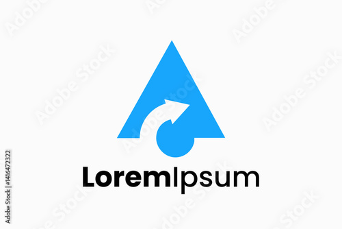 letter AC arrow logo design vector