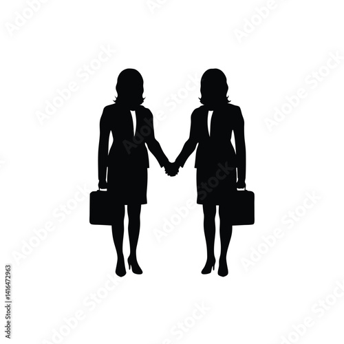 Businesswomen, partnership, handshake, professional women, corporate