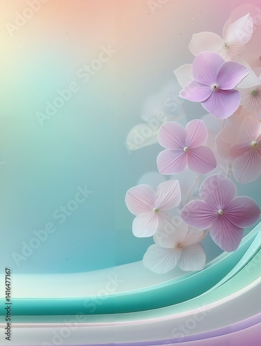 Minimalistic Floral Design in Soft Pastels with Elegant Hydrangea Blooms