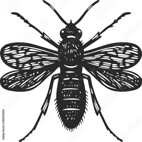 Mosquito vector silhouette illustration isolated on white background
