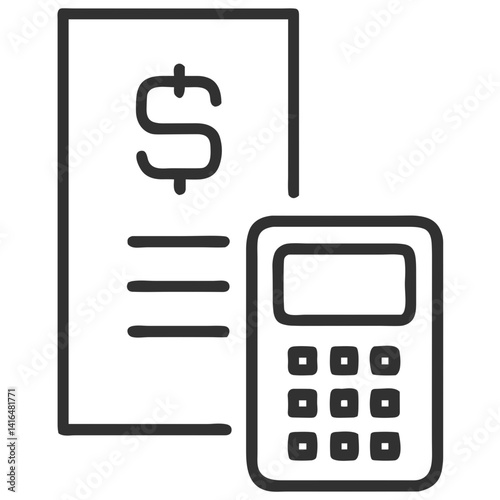 Fare calculator icon for payment apps, transportation services UI, taxi booking websites, rideshare platforms, financial tracking tools and mobile payment systems
