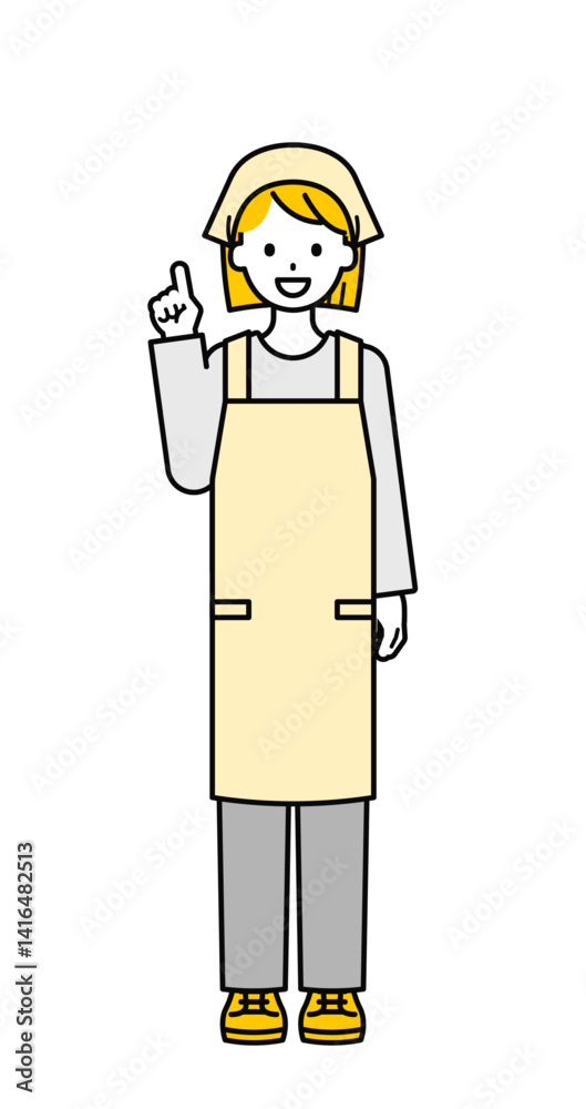 全身のポーズ_シンプルなアルバイトの女性03