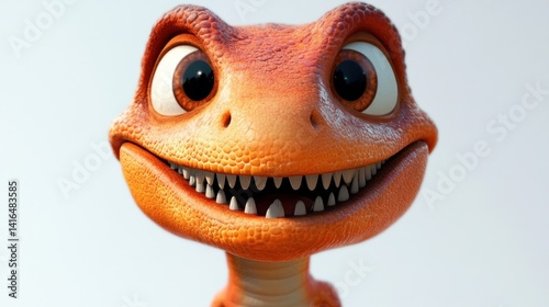 Fototapeta Naklejka Na Ścianę i Meble -  Cute cartoon dinosaur face