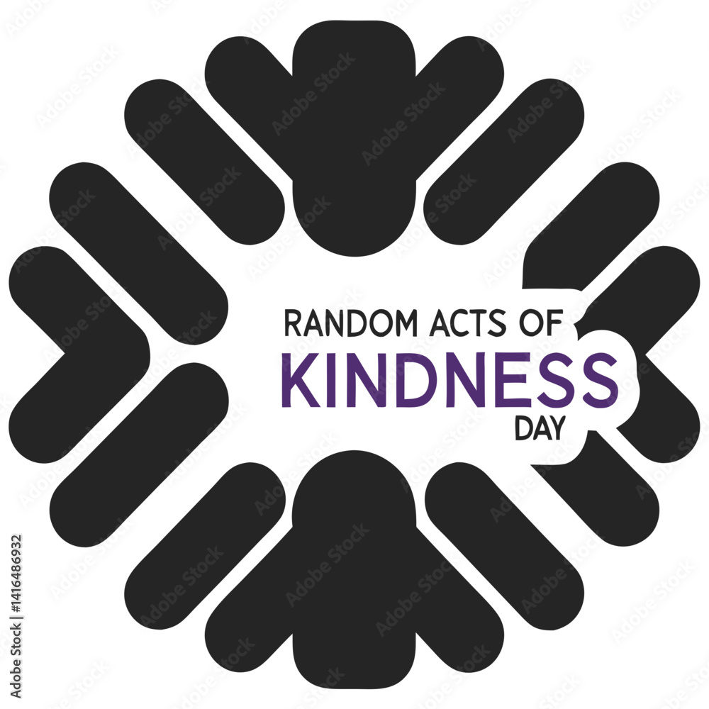 Fototapeta premium Random Acts of Kindness Vector Art Illustration Design