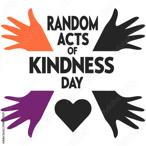 Random Acts of Kindness Vector Art Illustration Design