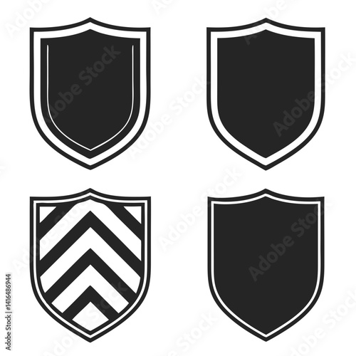 shield icons vector shield icons vector art illustration designart illustration design