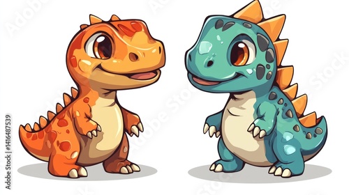Cute cartoon dinosaurs (165)