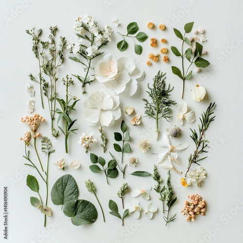 Floral arrangement on light background photo