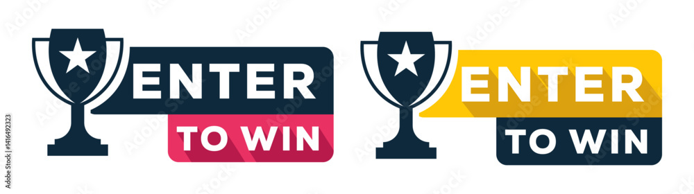 Enter to Win Contest Badge Icon Trophy Giveaway Banner Graphic Enter to Win Contest Badge Icon Trophy Giveaway Banner Graphic
