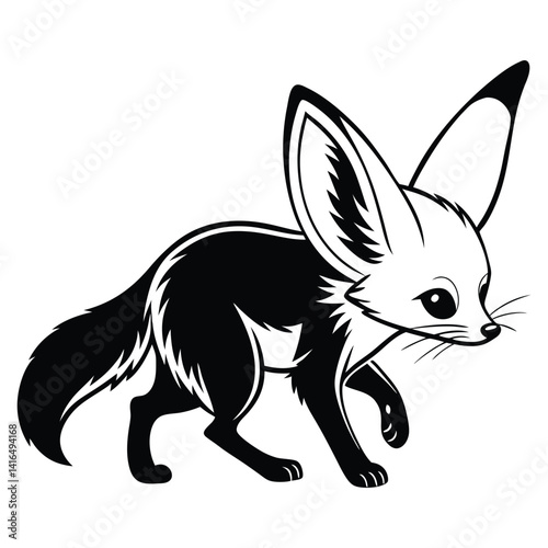  silhouette vector running cute baby fence fox