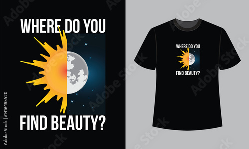 where do you fid beauty text illustration t shirt design idea. t shirt design concept