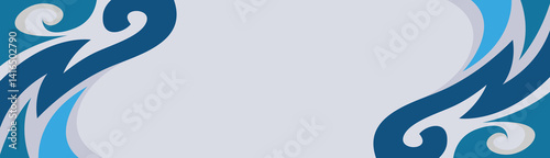 
Blue Abstract Vector Background Swirl, Elegant wave shapes and smooth curves frame a soft center.