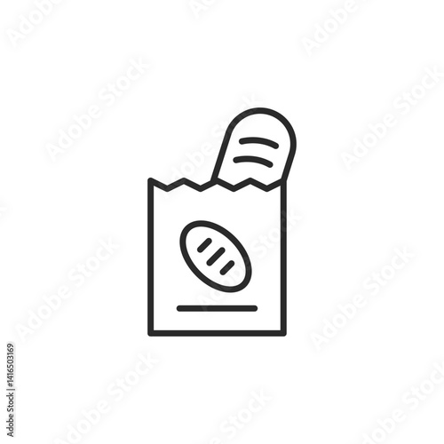 Bread Bag icon. Simple bread bag icon for social media, app, and web design. Vector illustration.