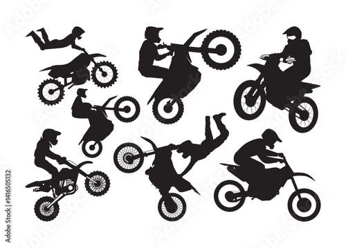 Motocross rider vector, Motocross rider clipart, Motocross rider silhouette