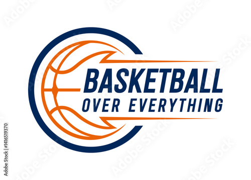 Basketball Therapy Sports Quote Design with Ball and Chill Vibes