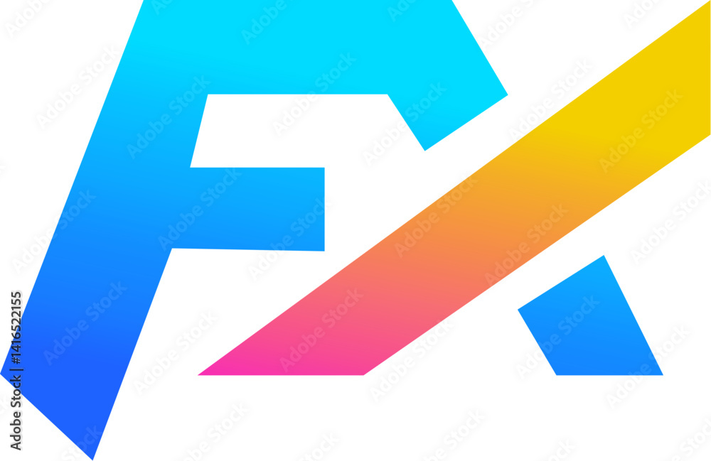 FX Logo Design Gradient Colors, Abstract Shapes, Modern Branding FX Logo Design Gradient Colors, Abstract Shapes, Modern Branding