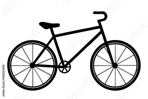 Bicycle vector silhouette illustration isolated on white background