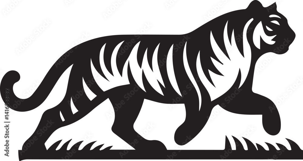 Obraz premium vector design of tiger isolated on white background