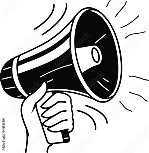 vector illustration of megaphone