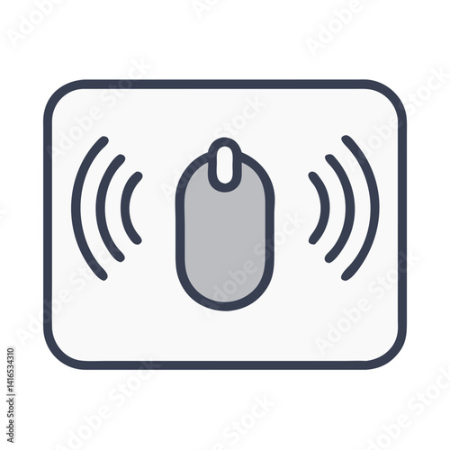 Mousepad with Vibration Feedback Icon Representing Gaming Control and Interactive Feedback