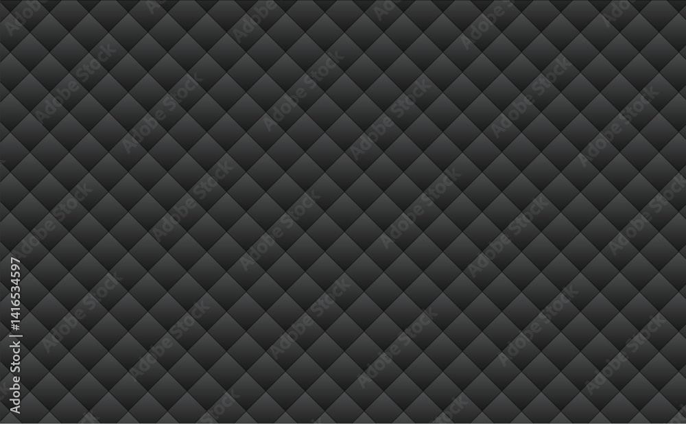 Black leather presents a dark, textured pattern reminiscent of carbon fiber or a seamless metallic grid, suggesting an industrial design material Black leather presents a dark, textured pattern reminiscent of carbon fiber or a seamless metallic grid, suggesting an industrial design material