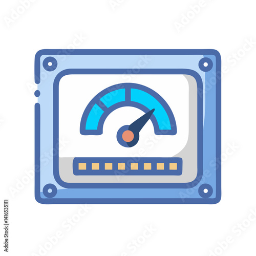 SSD Drive with Performance Gauge Icon Representing High-Speed Data Storage and
