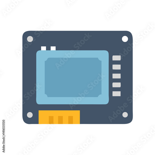 SSD Solid State Drive Icon Representing High-Speed Data Storage
