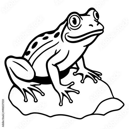 frog on white background